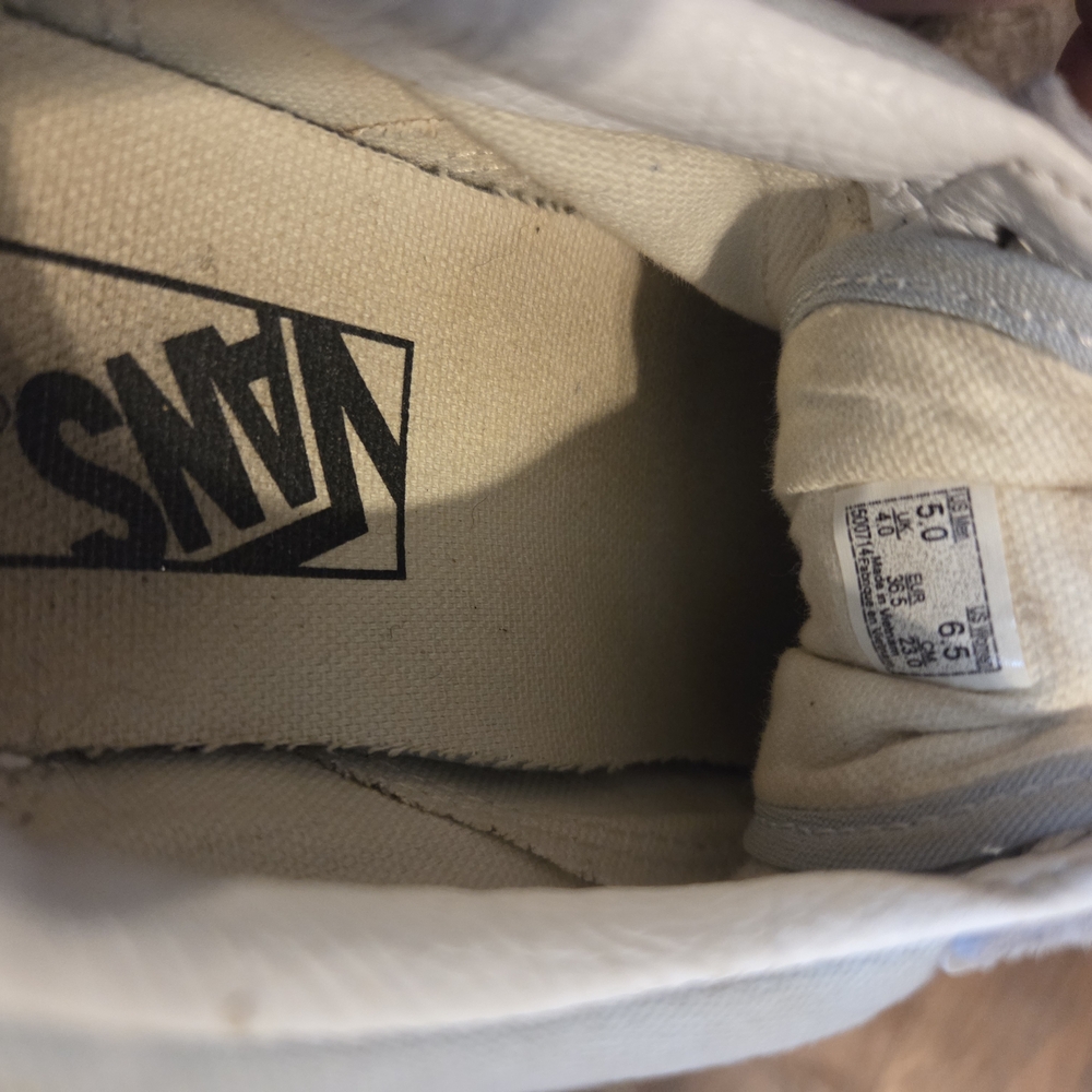 Vans Light Blue And White Lace Up Suede Toe Sneakers - Picture 6 of 6